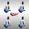 Service Caster 3 Inch 316SS Blue Poly Swivel 1-5/8 Inch Expanding Stem Caster Set Brake SCC SCC-SS316EX20S314-PPUBBLUE-TLB-158-4 - alternate 3